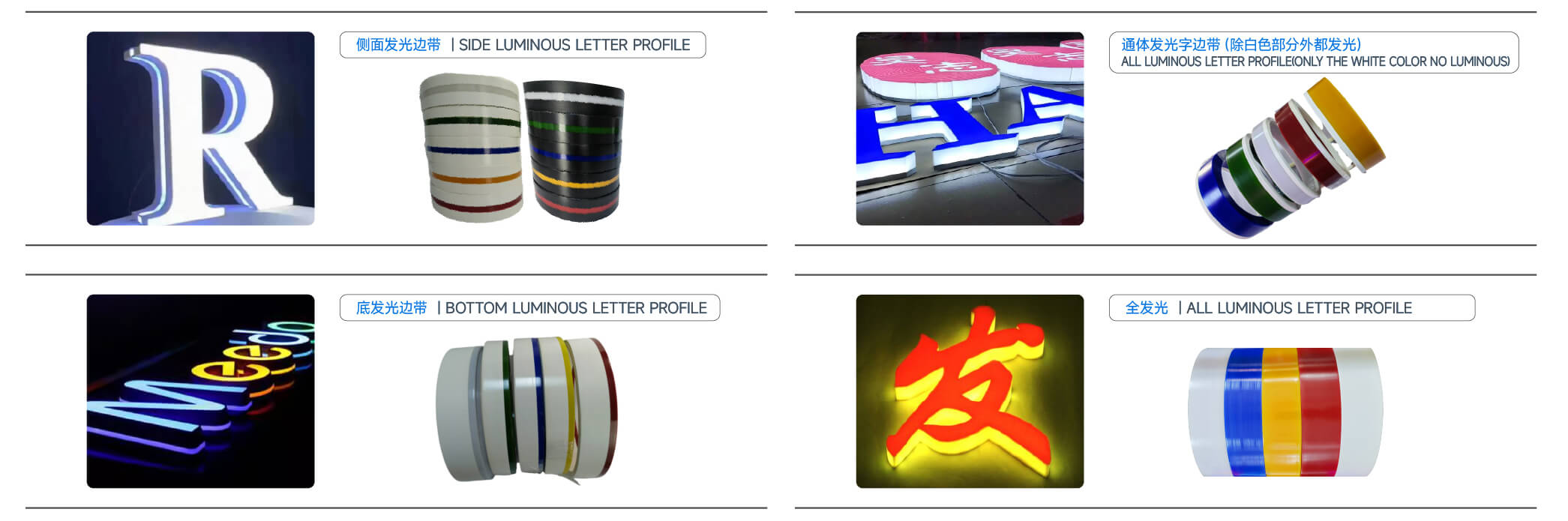 Plastic Polymer Letter Coil for 3D Channel Letters & Light Boxes