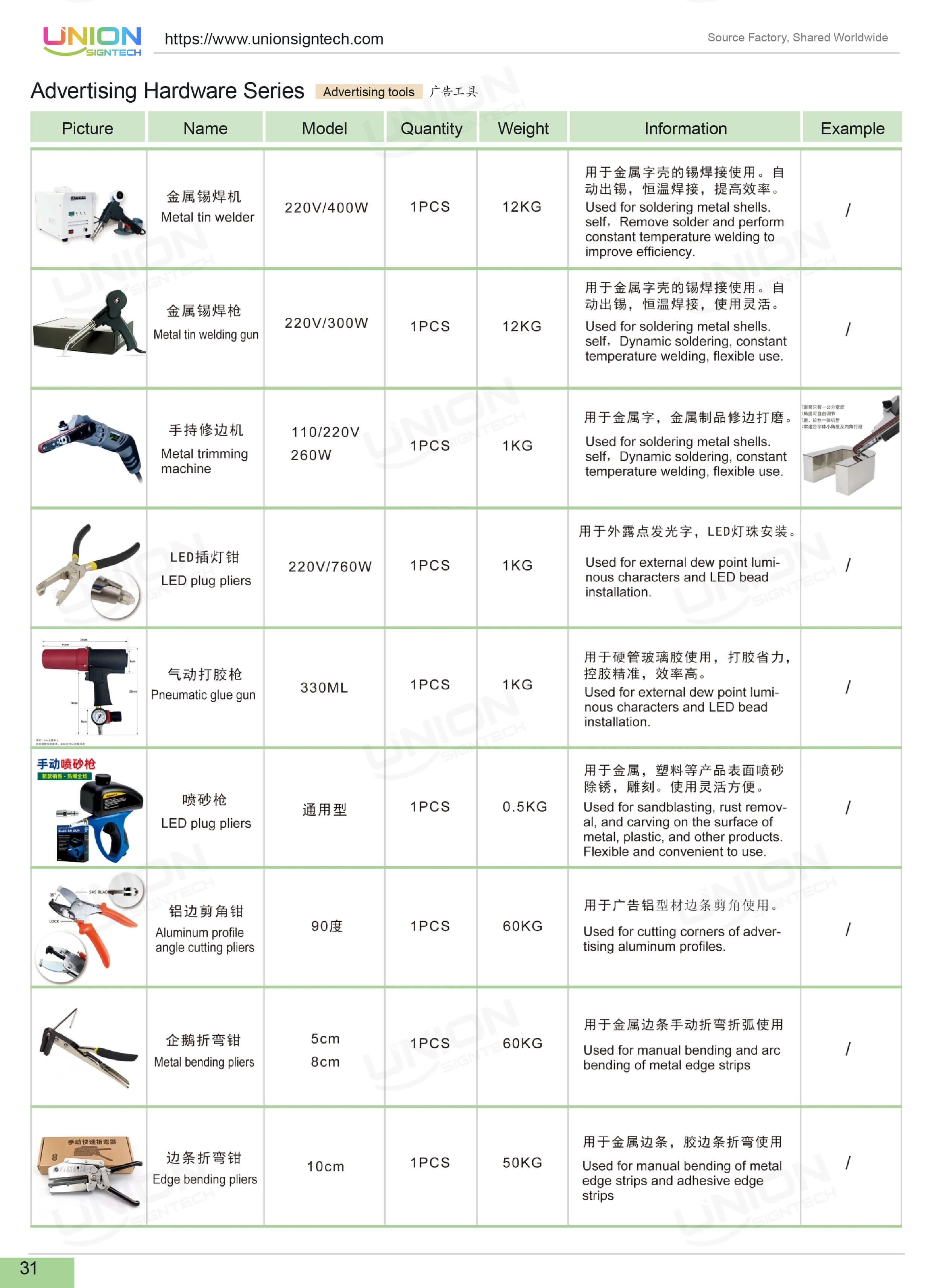Advertising tools and accessories for signage making installation and promotional display applications
