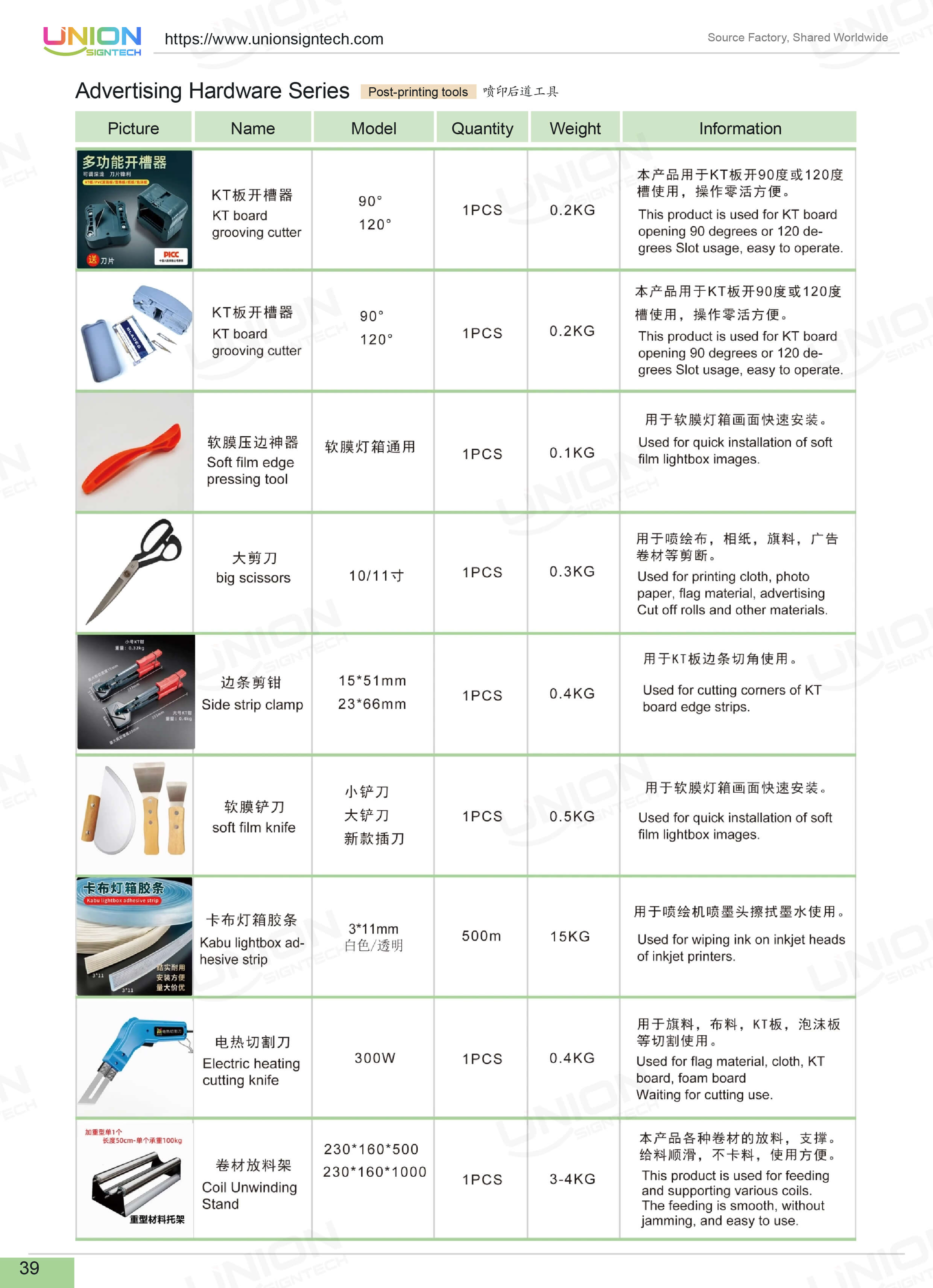 Post printing tools for finishing processing cutting and advertising material production